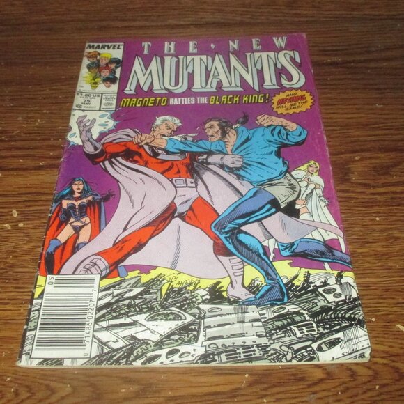 The New Mutants #75 (Marvel comics, 1989) Magneto vs Black King - Picture 1 of 3